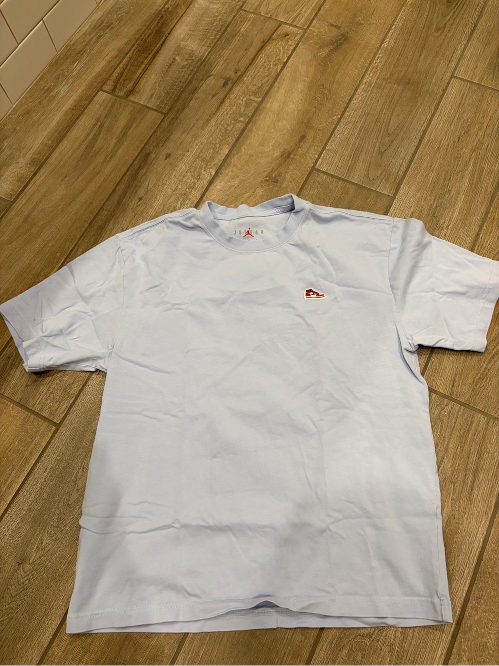 Jordan retro t-shirt light blue size medium